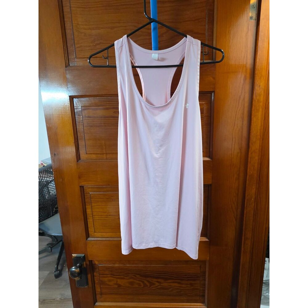 Under Armour Women's 2XL Pink Loose Fit Racerback Athletic Tank Top